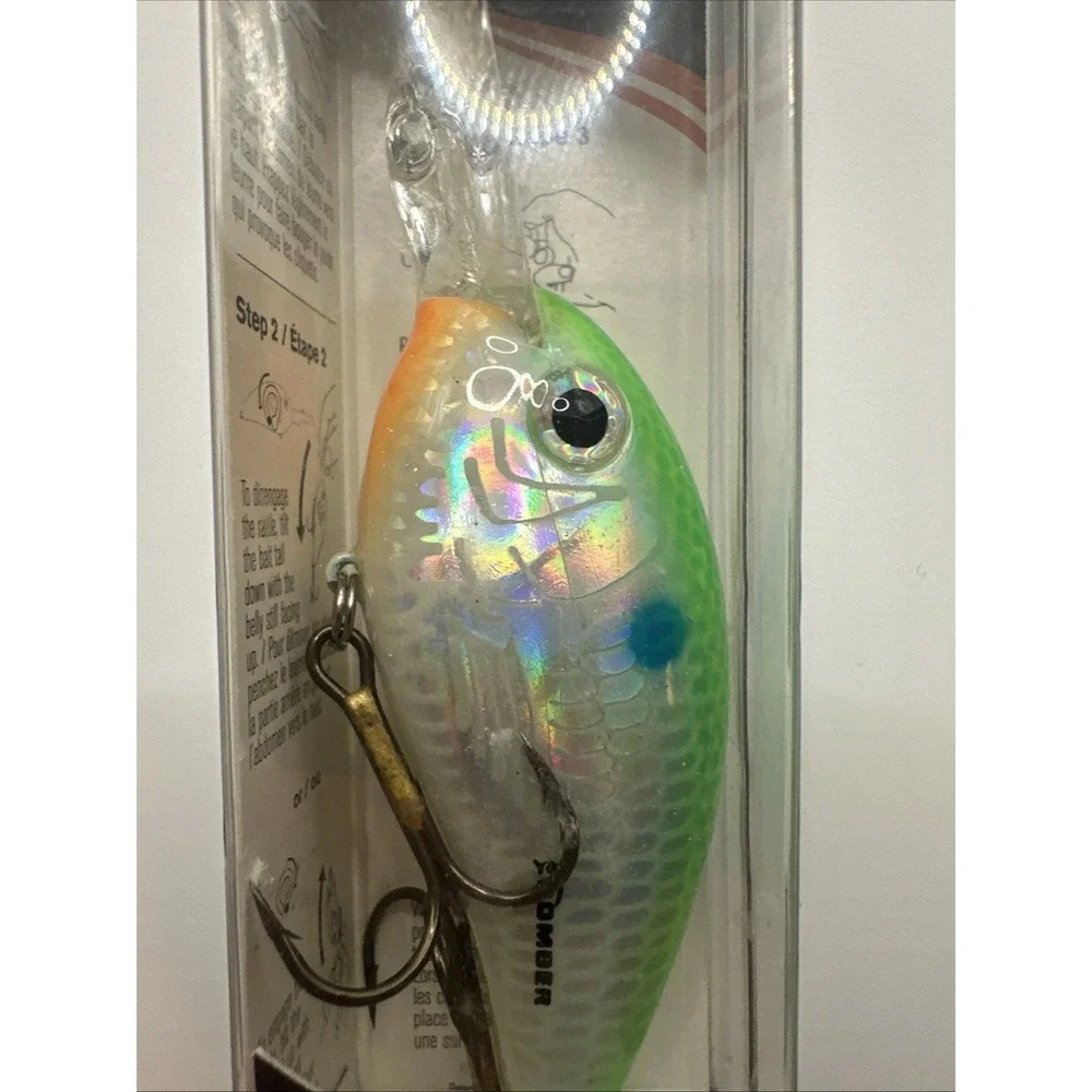 Bomber Tim Horton's Switchback Shad, Citrus,8-14ft Crankbait On/Off Rattle, NIB